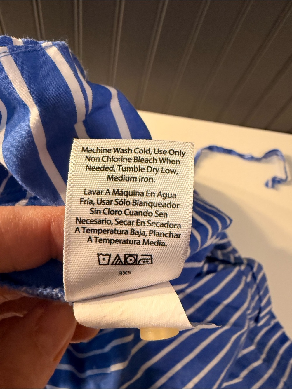 Blue & White Striped Midi Dress - Classic Shirt Dress - Picture 14 of 15